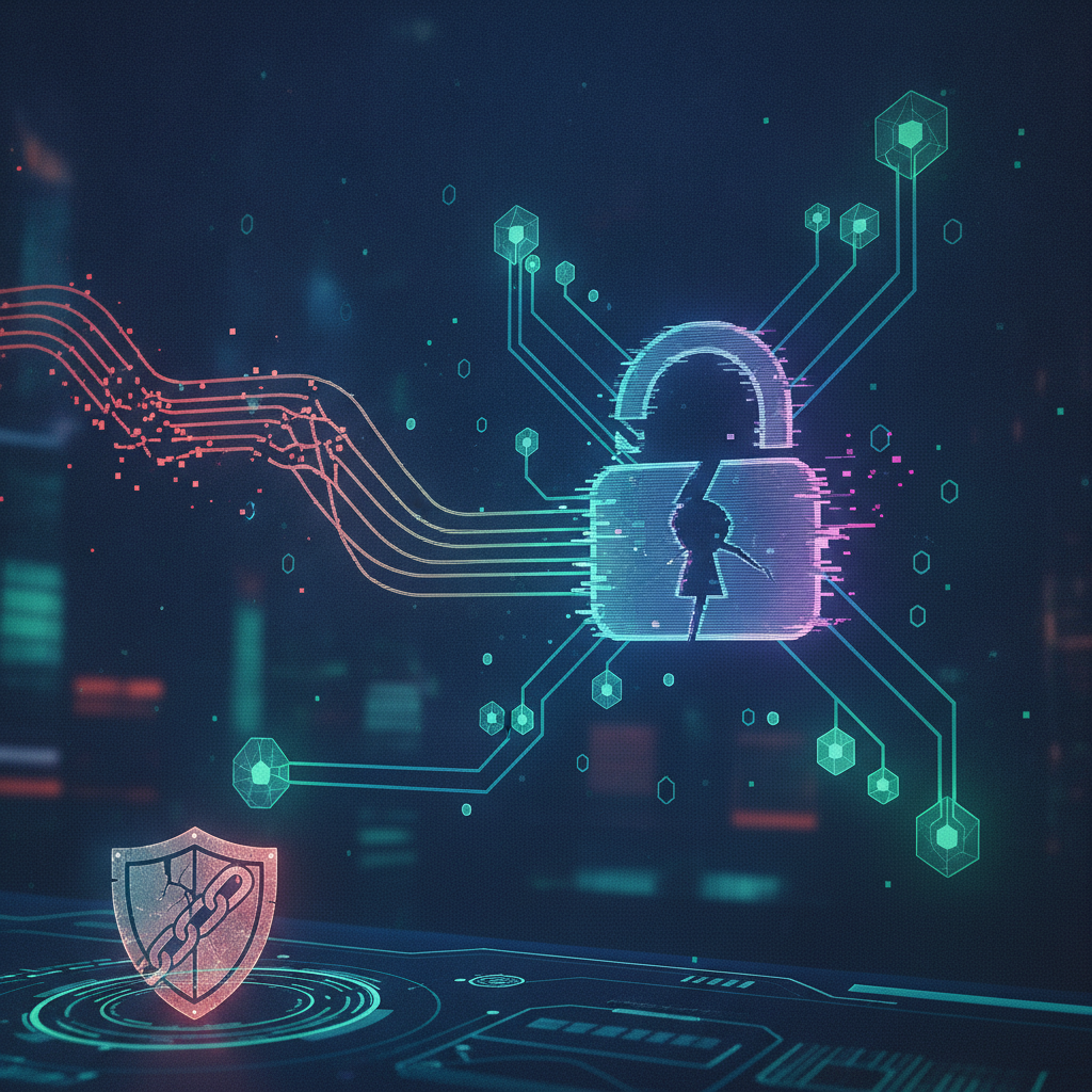 A sophisticated digital market interface, showing a bustling, interconnected blockchain network, but