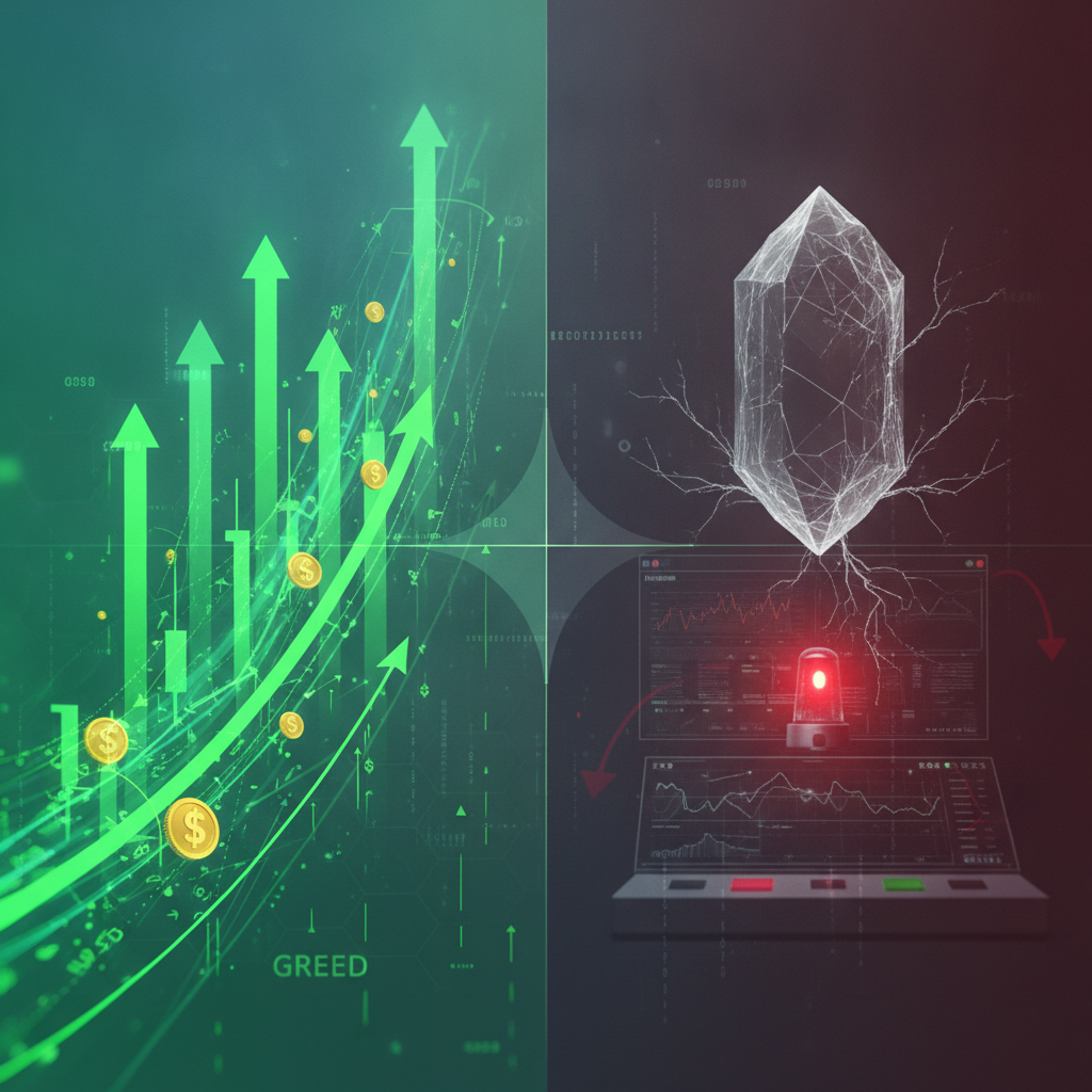 A dynamic visual representation of the cryptocurrency market's current state, illustrating both oppo