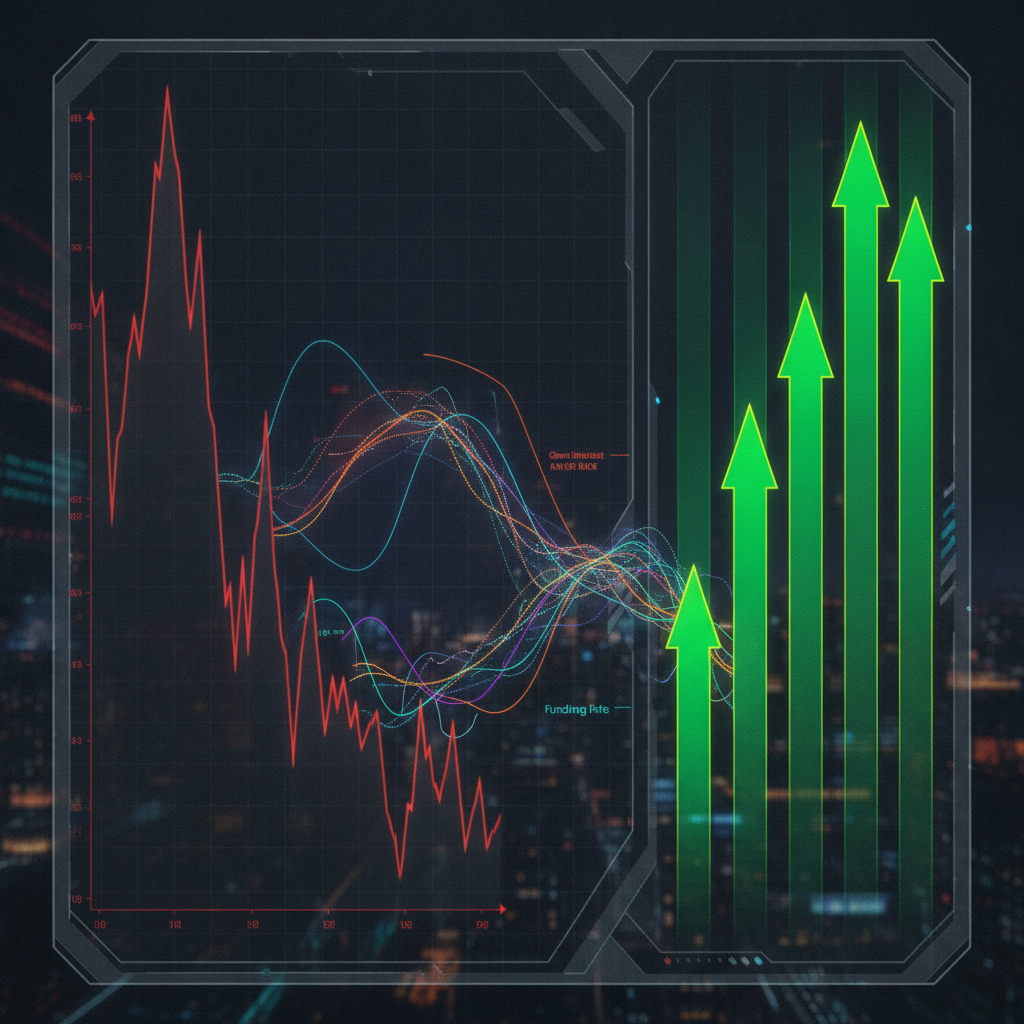 A visually dynamic representation of contrasting market forces within a digital financial interface.
