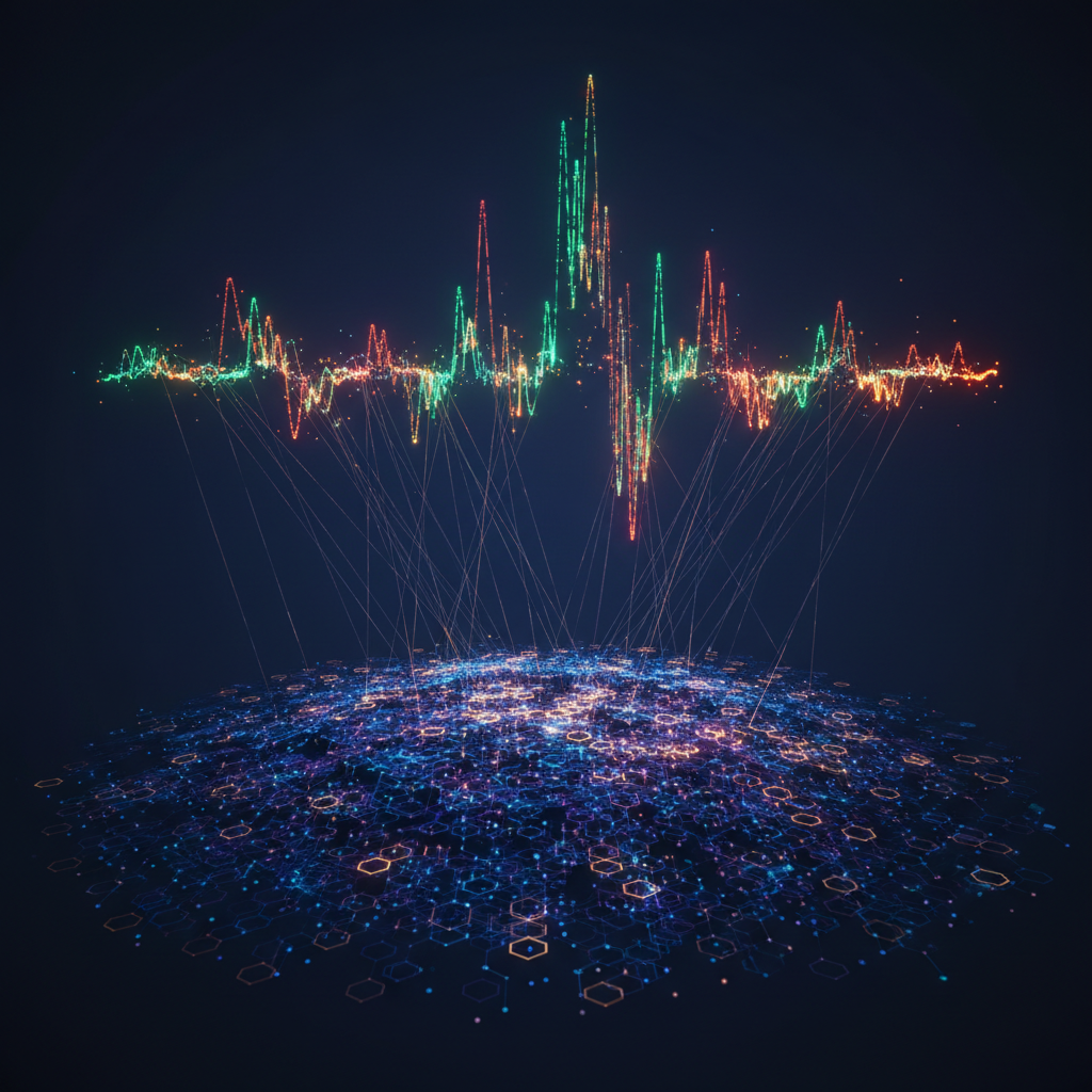 A conceptual digital art piece representing Ethereum's 'shaking price on a solid foundation.' A robu
